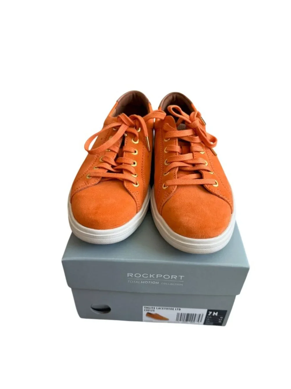 ROCKPORT Men’s Total Motion Orange Sneakers Size 7